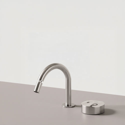 Double-handle washbasin mixer tap - ALR08 - CEADESIGN - countertop / mechanical / stainless steel