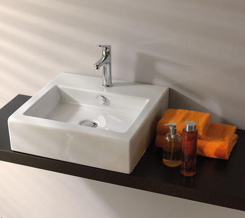 Countertop washbasin - DAX II: DA02011 - CERAMICA TECLA - ceramic / rectangular / contemporary