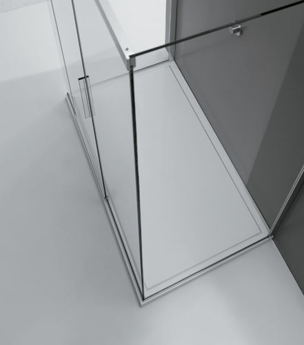 Rectangular shower base - STEP - COLACRIL - above floor / composite