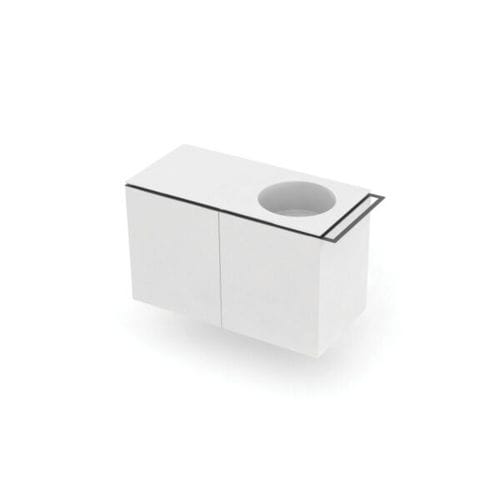 Double washbasin cabinet - REGOLO - COLAVENE - wall-hung / wooden / steel