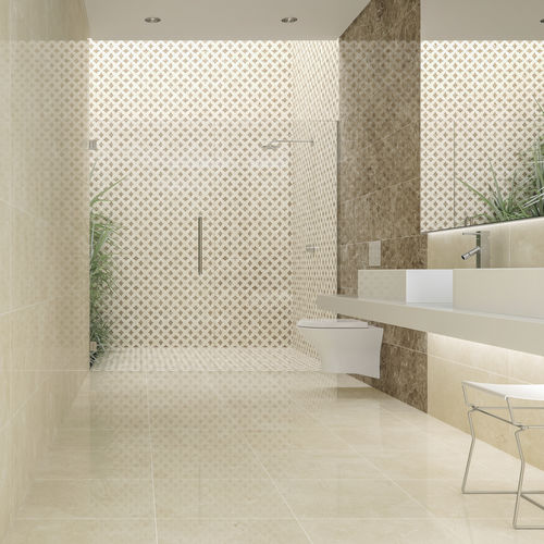 Porcelain stoneware tile - CRISTAL 	 - DOMINO - polished / bathroom / wall