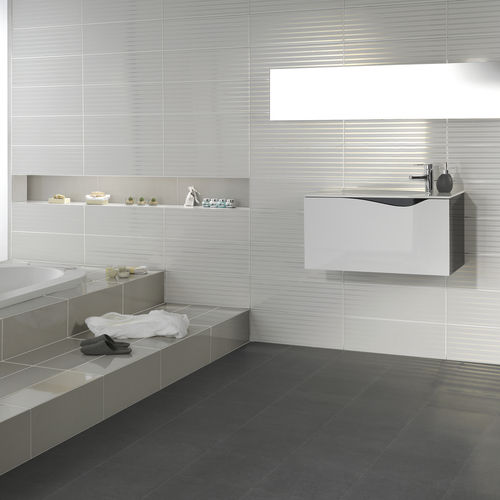 Ceramic tile - HARD ROCK - DOMINO - polished / bathroom / wall