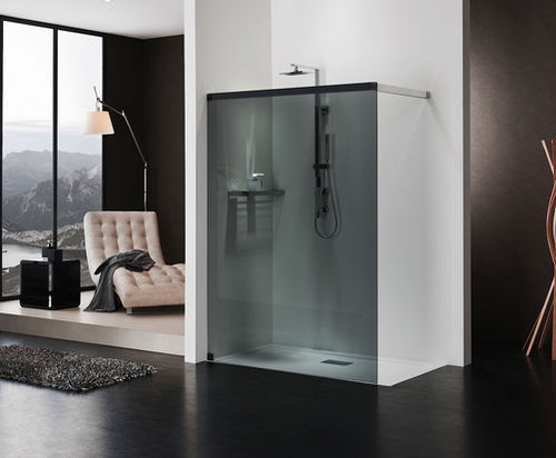 Fixed shower screen - LIBERO 5000: FQS-F L - DUKA - corner