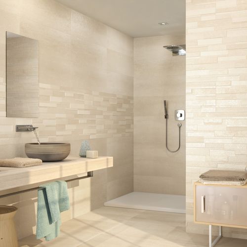 Indoor tile - HIPSTER BRICK MIST - DUNE - wall / ceramic / rectangular