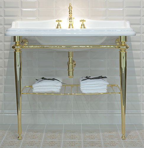 Polished brass washbasin stand - MARIS - ETRURIA
