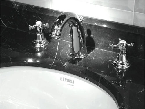 Bathroom sink single tap - TURAN  - ETRURIA - deck mounted / brass / bathroom