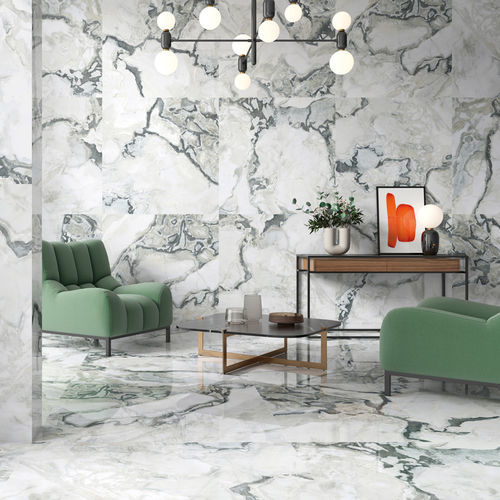 Porcelain stoneware tile - OYSTER - GEOTILES - matte / polished / indoor