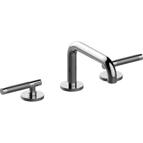 Double-handle washbasin mixer tap - E-6710N-LM57B - GRAFF - countertop / chromed metal / bathroom