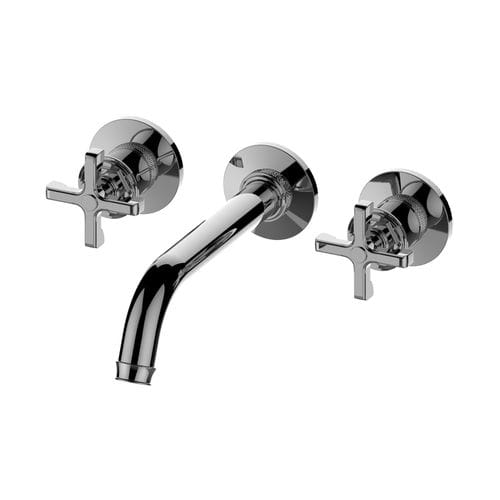 Washbasin mixer tap - E-11631-C20B - GRAFF - wall-mounted / chromed metal / indoor