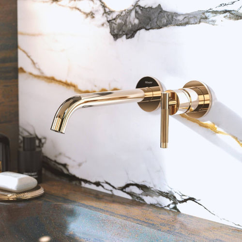 Washbasin mixer tap - E-6136-LM57W-T - GRAFF - wall-mounted / chromed metal / bathroom