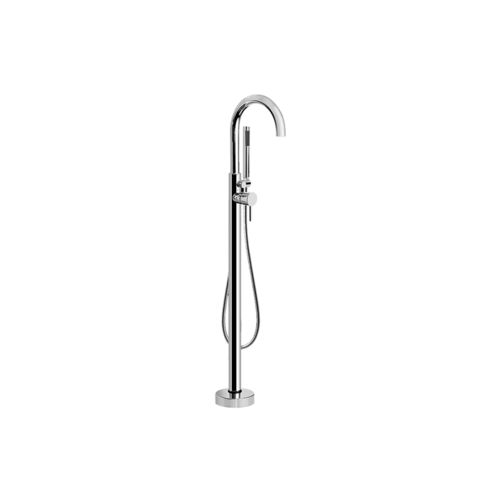 Bathtub mixer tap - E-1752-LM3F-T - GRAFF - floor-mounted / mechanical / chromed metal