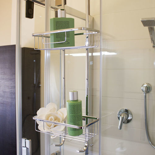 Rectangular shower basket - NINFA - Freddi by Ivab - corner / oval