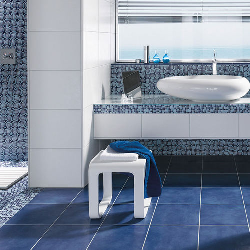 Porcelain stoneware mosaic tile - LAVITA : INDIGO-BLUE - JASBA MOSAIK - high-gloss / matte / kitchen