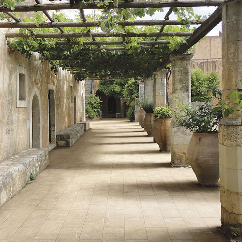 Porcelain stoneware tile - PIETRE - LA GUGLIA & KIS CERAMICHE - polished / outdoor / floor