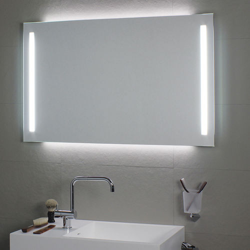 Wall-mounted bathroom mirror - DUO - KOH-I-NOOR - contemporary / rectangular / aluminium
