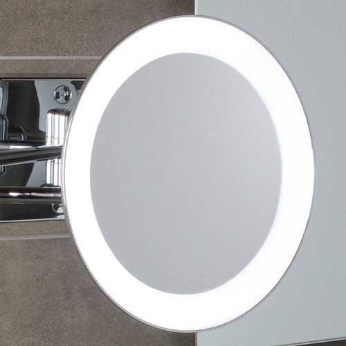 Wall-mounted bathroom mirror - DISCOLO - KOH-I-NOOR - contemporary / round / brass