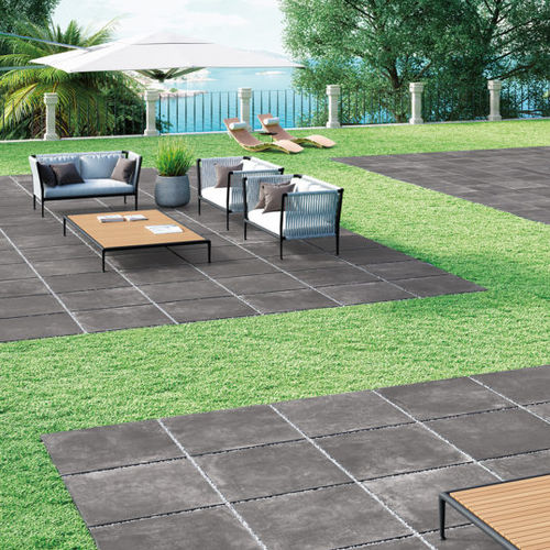 Porcelain stoneware tile - ANTHRACITE - LA FABBRICA AVA - polished / outdoor / garden