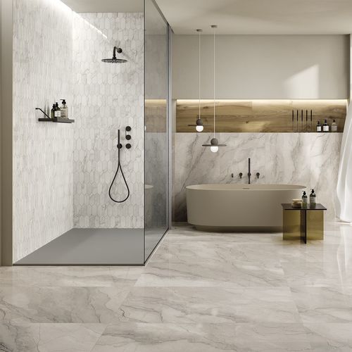 Porcelain stoneware tile - 196041 - LA FABBRICA AVA - slate / high-gloss / indoor