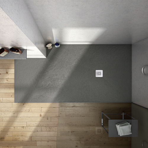 Rectangular shower base - BASE SLATE - ACQUABELLA - above floor / composite / non-slip