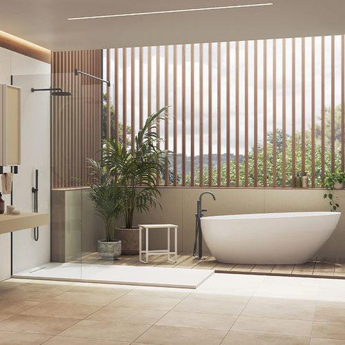 Oval bathtub - CHREA - ACQUABELLA - freestanding / for homes / resin