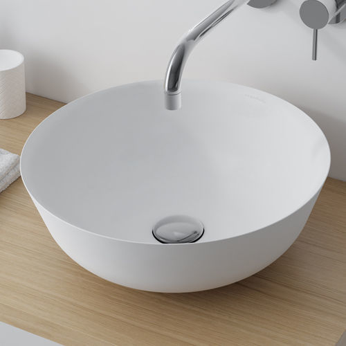 Countertop washbasin - LEVI XL - ACQUABELLA - ceramic / round / without hole
