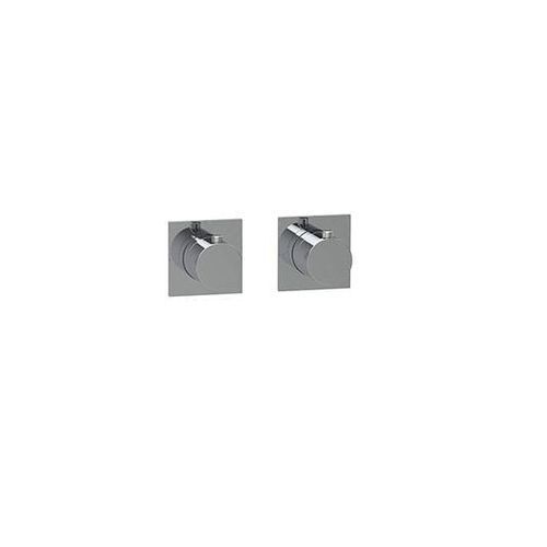 Double-handle shower mixer tap - E180182 - ALMAR - wall-mounted / thermostatic / metal