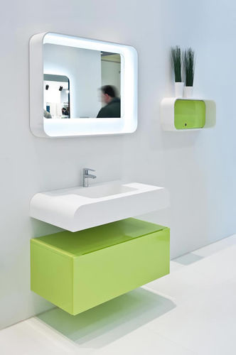 Wall-hung washbasin cabinet - 1.0 - 2.0 ES 1 - LASA IDEA - resin ...