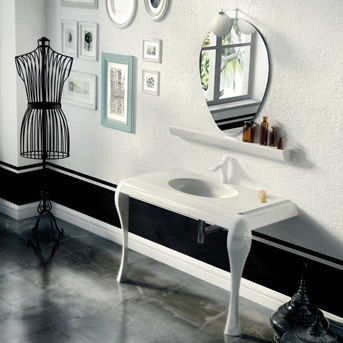 Wooden washbasin stand - GAUDI AIR 04 - LASAIDEA