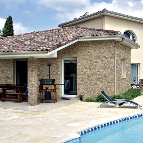 Engineered stone wall cladding panel - LCMXX - LE MANI E L'ARTE - interior / exterior / 3D