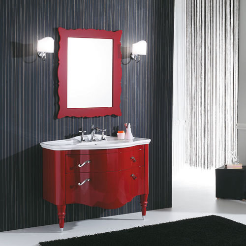 Free-standing washbasin cabinet - DEC&Ograve; D01 - LEGNOBAGNO - wooden / ceramic / traditional