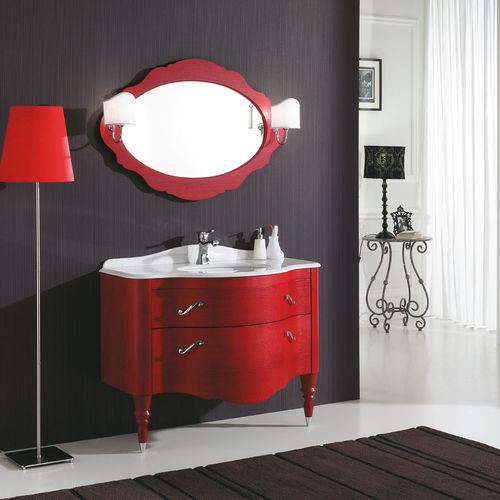 Free-standing washbasin cabinet - DEC&Ograve; D04 - LEGNOBAGNO - oak / walnut / crystal