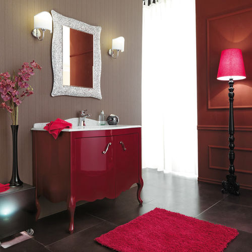Free-standing washbasin cabinet - NARCISO 02 - LEGNOBAGNO - wooden / marble / classic