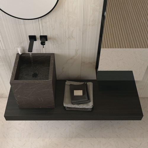 Wooden vanity top - FL06 - LEGNOBAGNO - melamine / custom-made