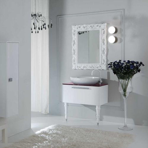 Free-standing washbasin cabinet - DEC&Ograve; D15 - LEGNOBAGNO - wooden / ceramic / classic