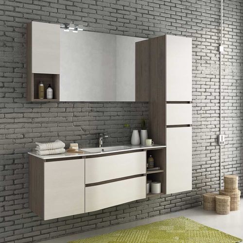 Wall-hung washbasin cabinet - UCO15 - LEGNOBAGNO - oak / Ocritech® / contemporary