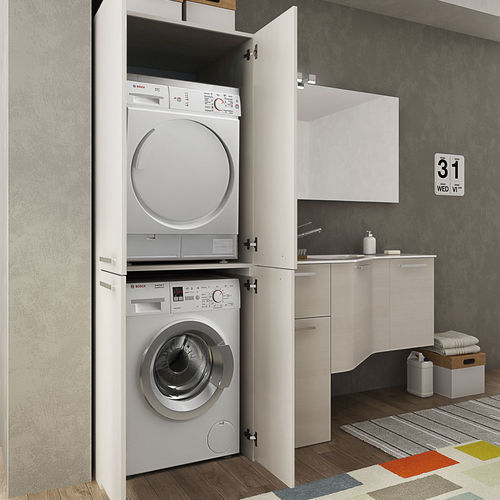 Wall-mounted washbasin cabinet - ULC12 - LEGNOBAGNO - wooden / contemporary / without door