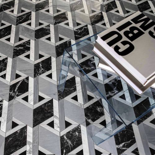 Marble tile - ACQUALINE : CUBE - LITHOS MOSAICO ITALIA - polished / indoor / wall