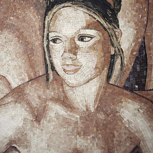 Mosaic decorative panel - ARTISTIC : THE BATH  - LITHOS MOSAICO ITALIA - wall-mounted / marble / textured