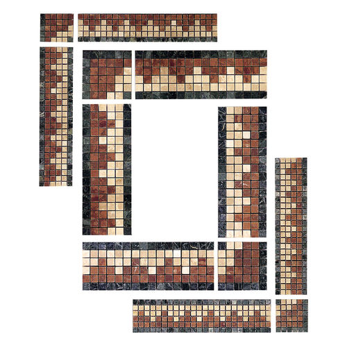 Mosaic border tile - ARTISTIC : GRECHE - LITHOS MOSAICO ITALIA - marble / wall-mounted / for floors