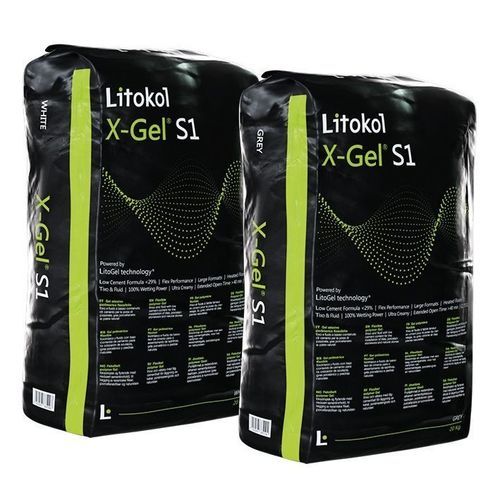 Tile adhesive mortar - X-GEL&reg; S1 - LITOKOL - for stone / for marble / for wall
