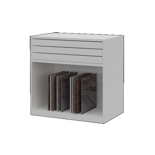 Wooden tile display rack - MC-03 - MAROCCHI - melamine / one-sided / 1-shelf