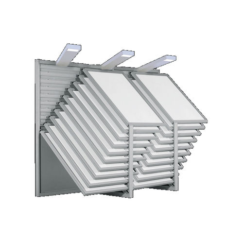 Wall-mounted tile display rack - LTO 20 - MAROCCHI - metal / double-sided / backlit