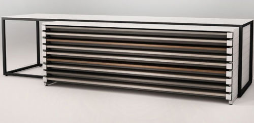 Melamine tile display rack - C9 - MAROCCHI - one-sided / panel / table-type