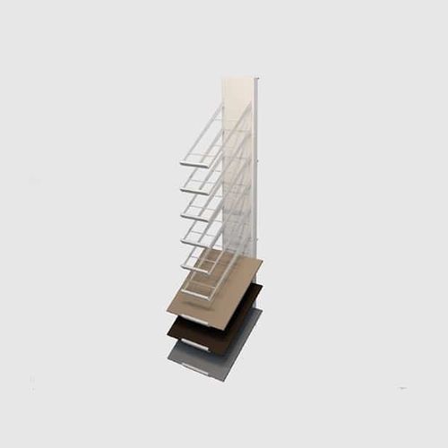 Painted metal tile display rack - CP9-7 - MAROCCHI - double-sided / with inclined shelves / commercial