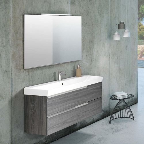Wall-hung washbasin cabinet - FY06 - MOBILTESINO - laminate / contemporary / with drawers