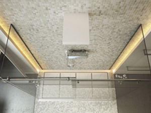 Glass shower cubicle - BX.201 LITE - MOMA DESIGN - with sliding door / rectangular / clear glass