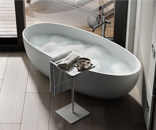 Oval bathtub - GISELLE TUB  - MOMA DESIGN - freestanding / for homes / Corian®