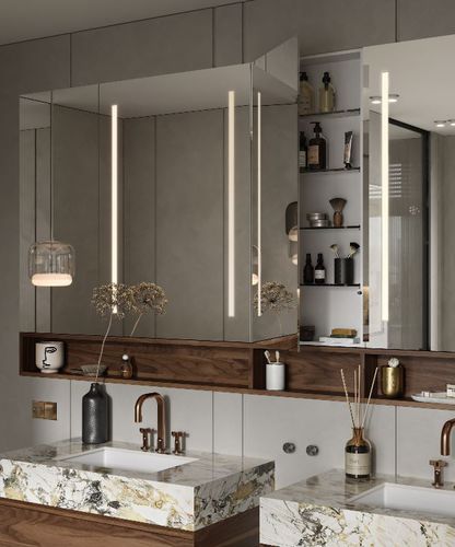Wall-mounted bathroom mirror - MIRR REVERSE - MOMA DESIGN - for hotel / for hotel room / contemporary
