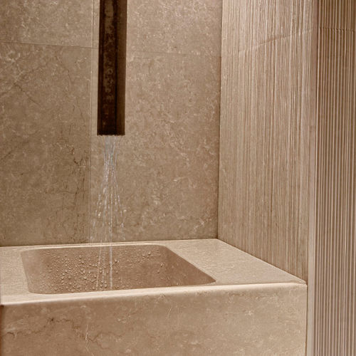 Built-in washbasin - SINK 8 - PETRA ANTIQUA - marble / square / contemporary