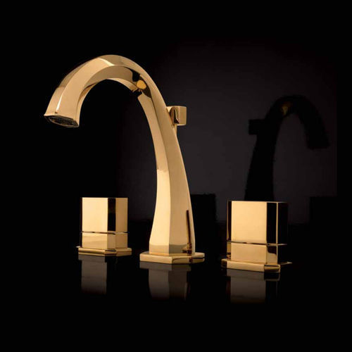 Double-handle washbasin mixer tap - DIVINO - PETRACER'S CERAMICS - wall-mounted / metal / indoor